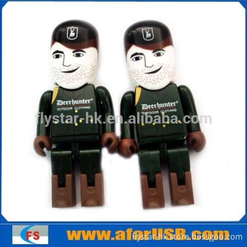 Outdoor clothing promotion gift usb flash memory, USB man , USB robert in ourdoor clothing